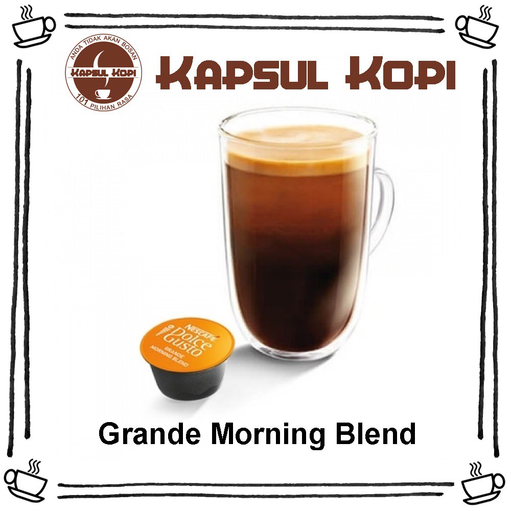 

Ecer Grande Morning Blend Kapsul Kopi Nescafe Dolce Gusto Import Coffee Capsule