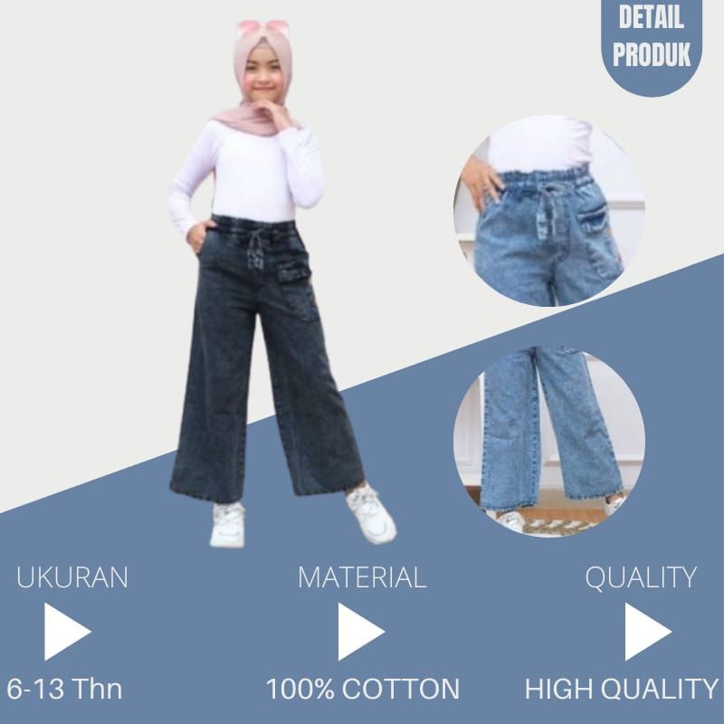 KULOT ANAK 6-14 TAHUN / KULOT JEANS ANAK PEREMPUAN / CELANA