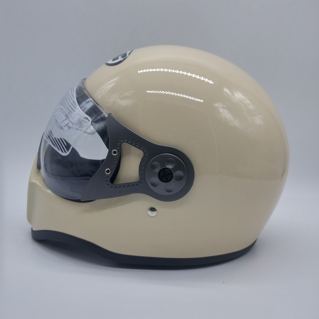 HELM CAKIL HBC PILOT VISOR KREM GLOSSY ( Fullface / Retro / Klasik / Vespa )