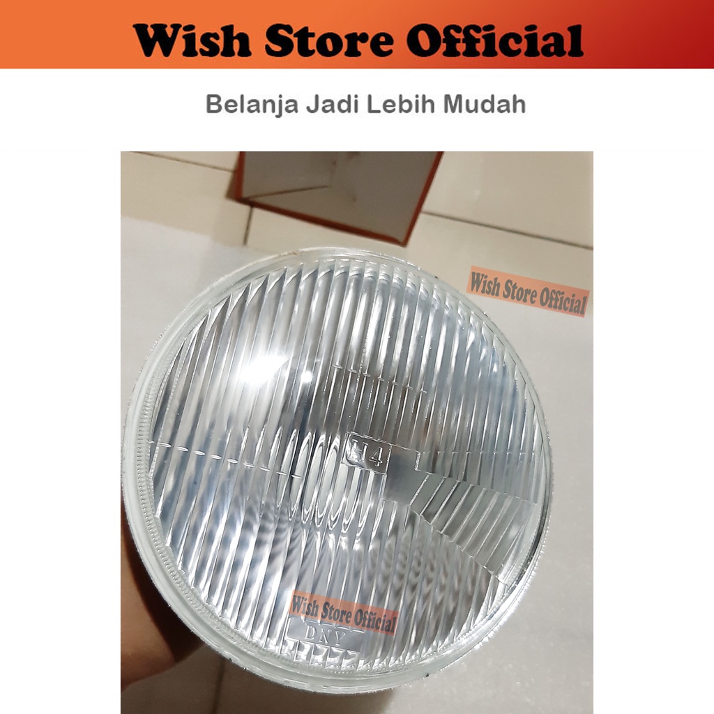 HEADLAMP LAMPU BESAR DEPAN HEAD LAMP UTAMA Universal Mobil Motor BULAT 7" inch Standart DNY Satuan