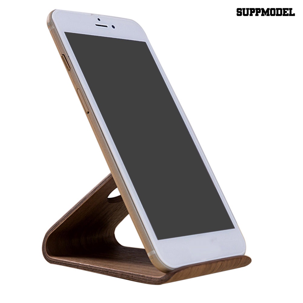 Sdl Stand Holder Hp Universal Bahan Kayu Model Retro / Elegan Untuk Rumah / Kantor