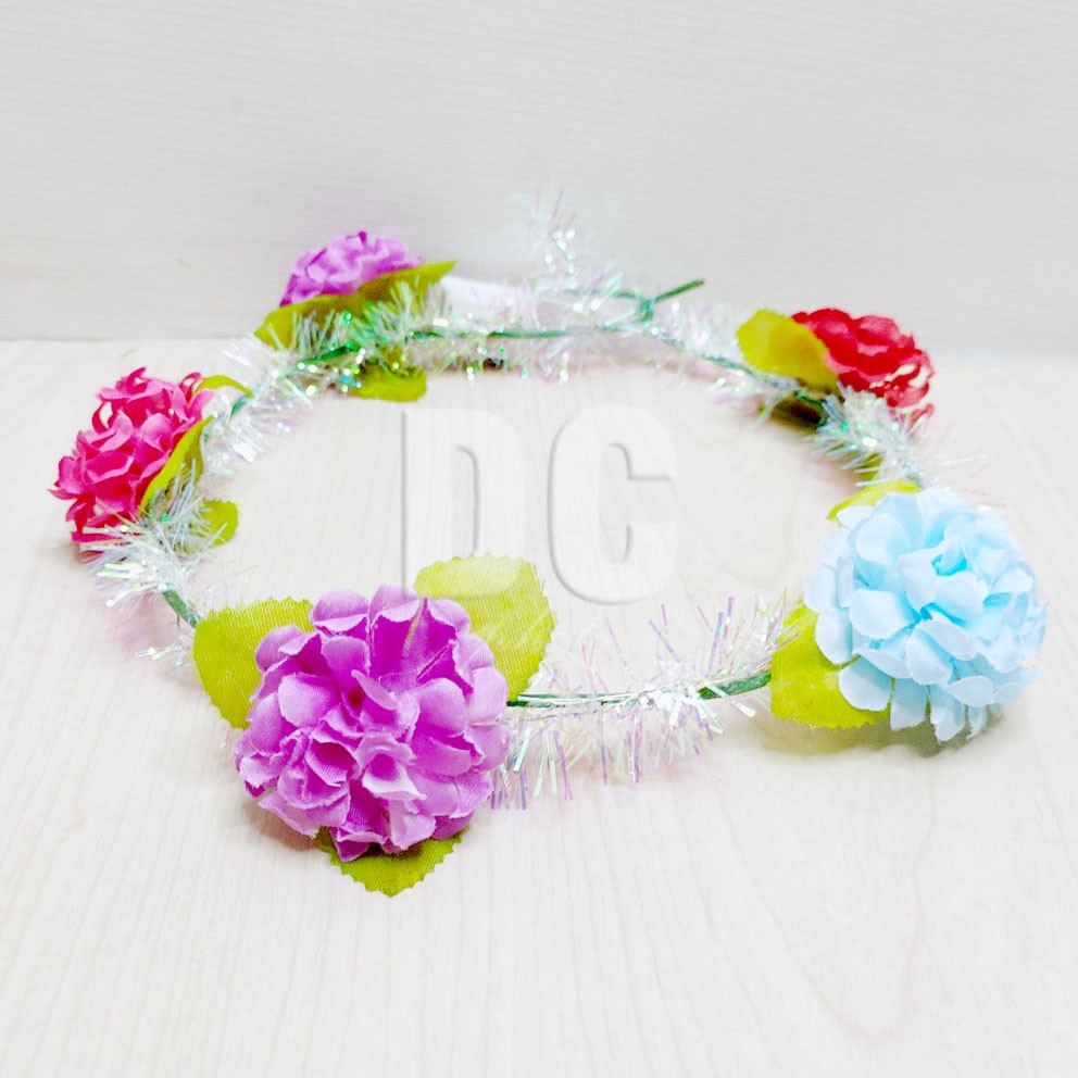 Flower Crown LED Bando Mahkota Bunga Bisa Nyala