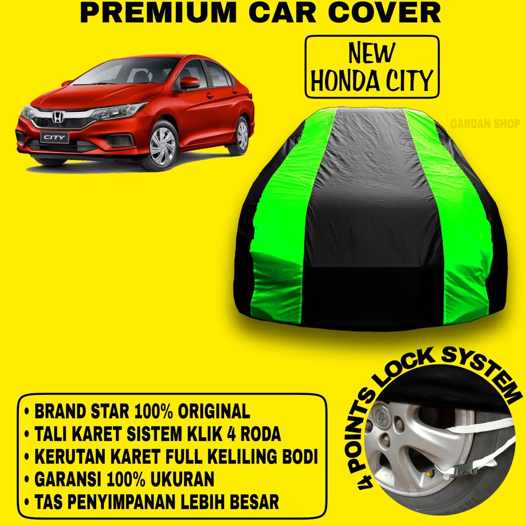 Body Cover NEW HONDA CITY Sarung Strip HIJAU Penutup Pelindung Bodi Mobil New Honda City PREMIUM