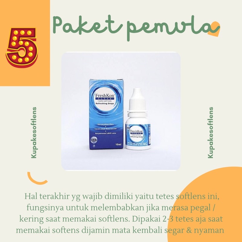 KUPAKESOFTLENS Paket Pemula Pilihan Softlens Natural atau Glamour