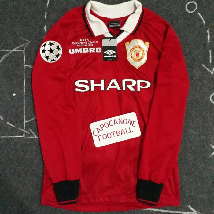 Sportivory- JERSEY MANCHESTER UNITED RETRO 1999 2000 MU 98 99 00 ls longsleeve ucl