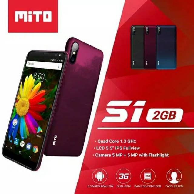MITO S1 RAM 2/16 GB GARANSI RESMI