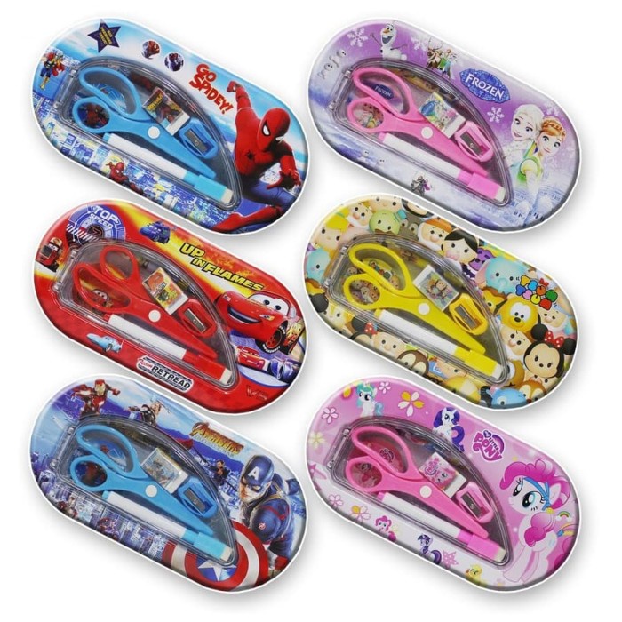 

Trendi Tempat Pensil Besi Dengan Alat Tulis Set Sk0041 Murah