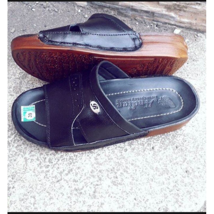 sandal.pria model indian kulit asli.