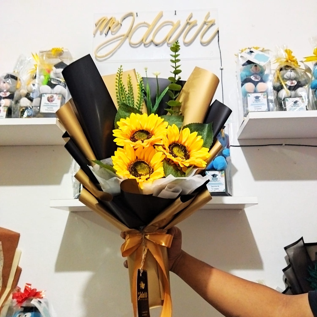 Sunny Bouqet | Buket Bunga Matahari | Buket Artificial Sunflower | Buket Hadiah Wisuda |