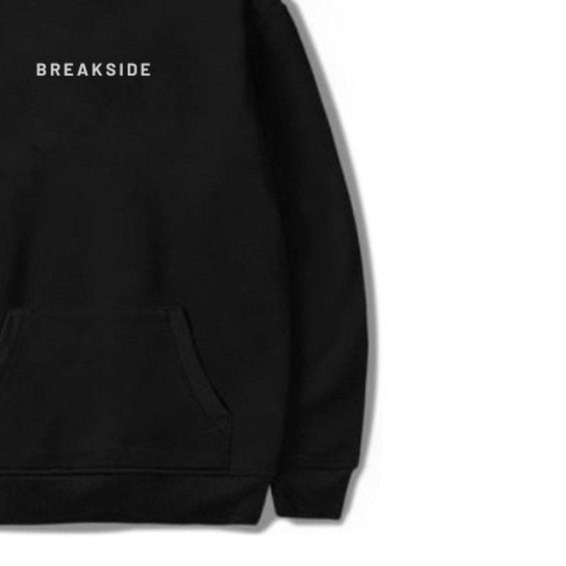 Sweater hoodie simple Black Breakside premium pria wanita fleece cotton / Hoodie jaket motif Simple Unisex Terbaru