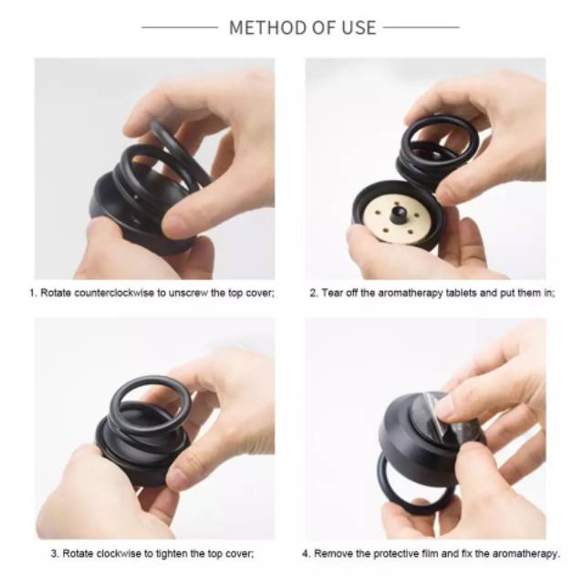 (TERMURAH!) AROMATHERAPY HUMIDIFIER CAR PARFUM MOBIL SUSPENSI DOUBLE RING ROTATION DIFFUSER