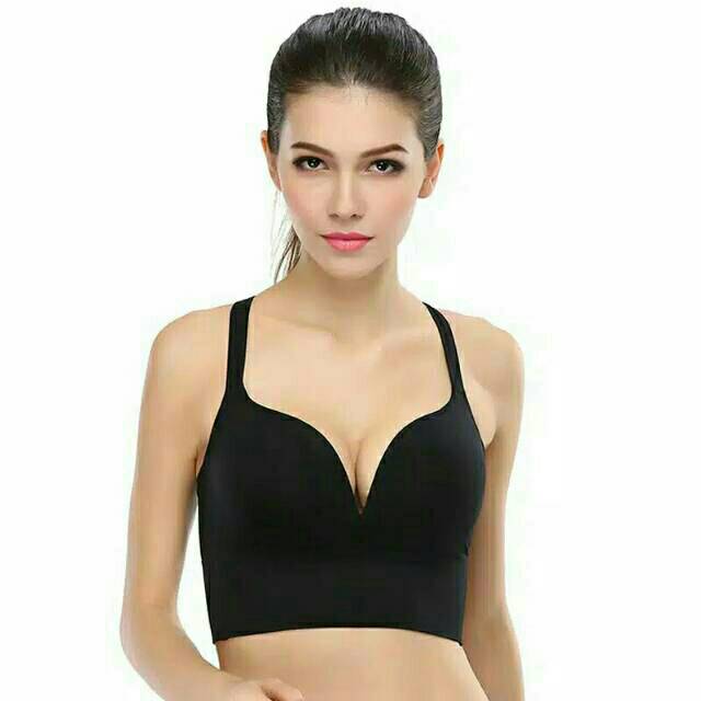 Sport Bra Wanita Push Up Tanpa Kawat Untuk Gym Olahraga Pakaian Dalam Beha Bh Bergaya Sexy Korea