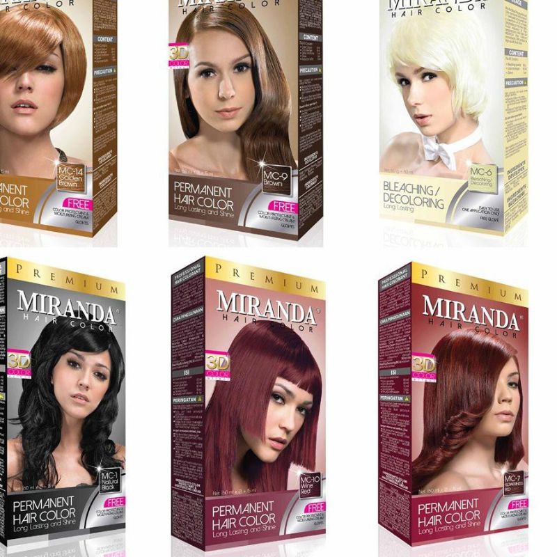 Miranda cat rambut,Pewarna rambut miranda, Cat rambut miranda