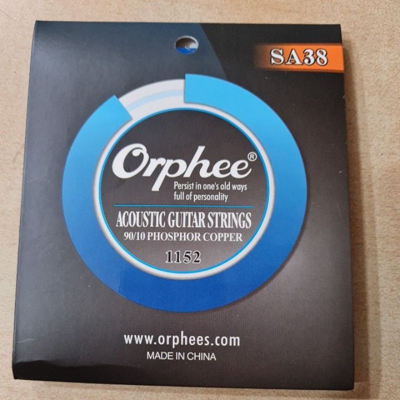 SENAR GITAR STRING AKUSTIK ELEKTRIK MERK ORPHEE SA 38 UKURAN 0.11  GRATIS PICK GITAR