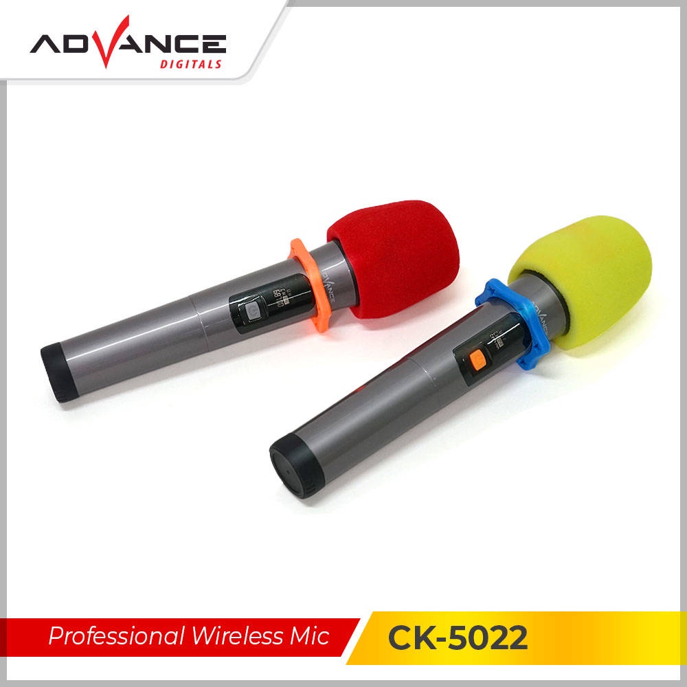 【READY STOCK】Advance Mic Ck-5022 Microphone Profesional Wireless Dual 2 Mic Duet Keren