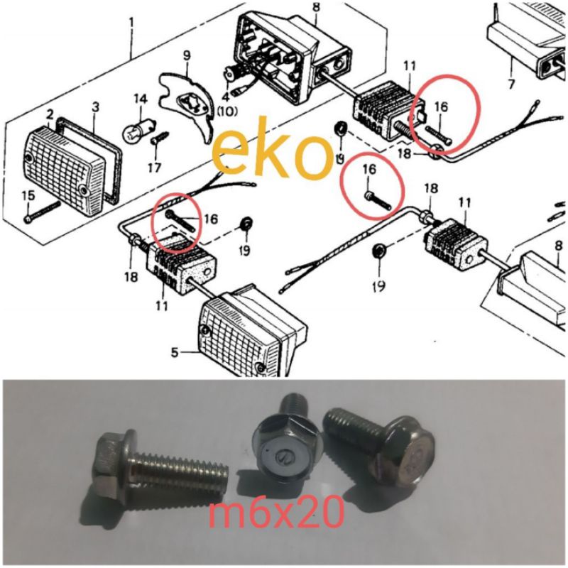 baut karet sen sein win gl100 original