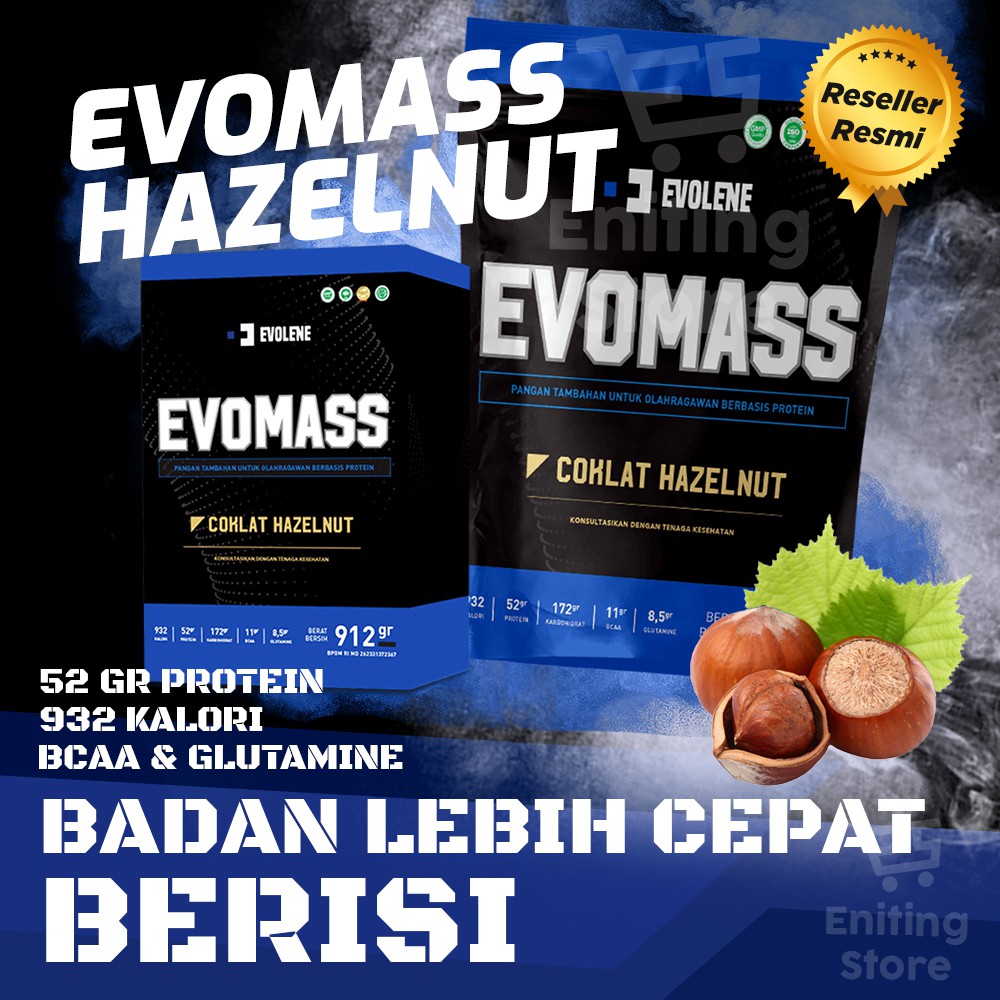 PENAMBAH BERAT BADAN Evolene Evomass HAZELNUT 4,5KG HALAL