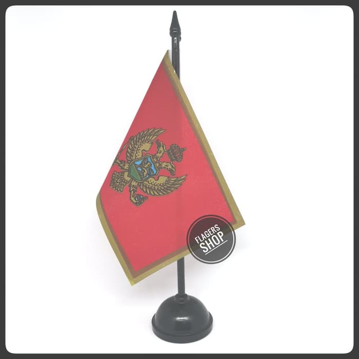 

Bendera Meja Montenegro + Tiang Kayu