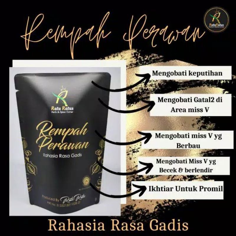 

Rempah Perawan Ratu Ratus Jamu Herbal Ramuan Rahasia Rasa Gadis Sachet Celup Original 40gr