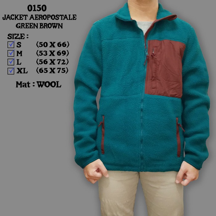 

Spesial Promo - Jaket Wool Import Aeropostale Hijau Coklat Polos Unisex S - Xl 0150 - S