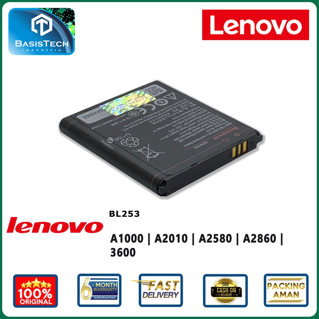 BATERAI LENOVO A1000 A2010 A2580 A2860 A3600 - BL253 - ORI