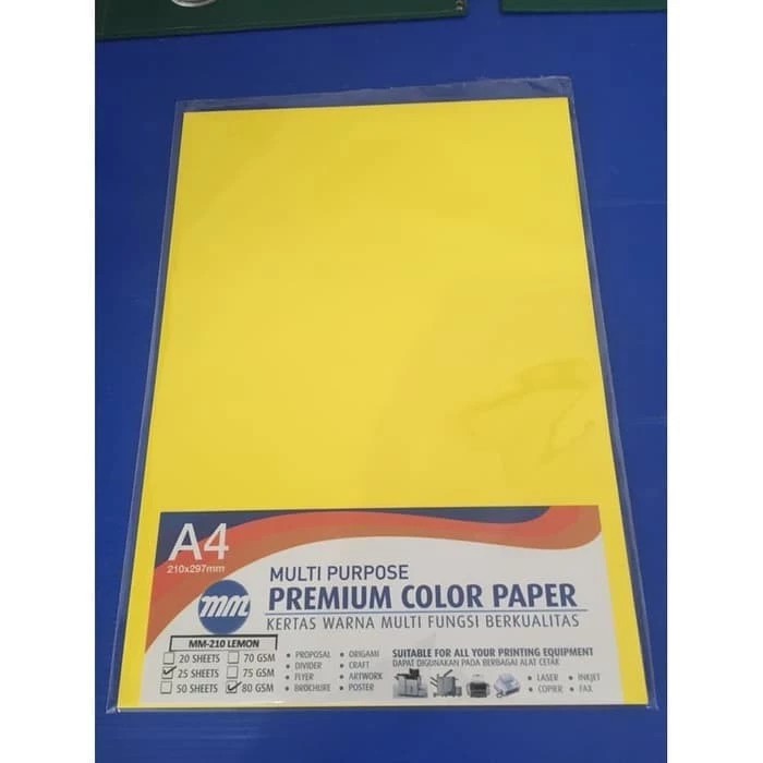 

HVS Warna 80gr MM-210 lemon (20 lembar)