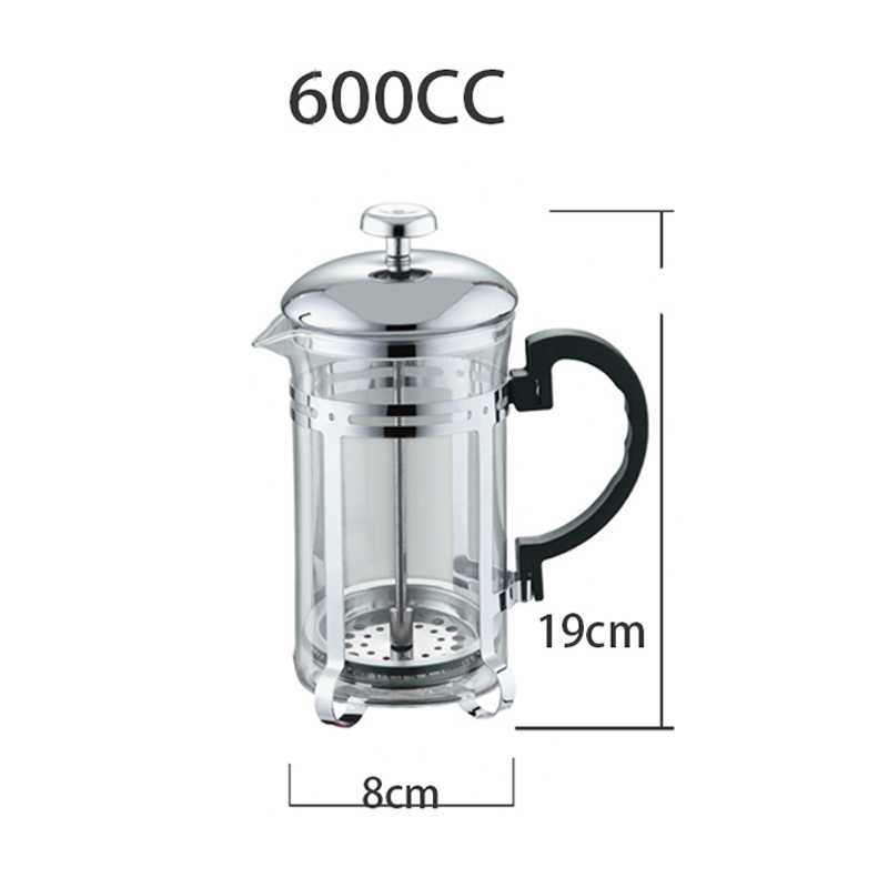 TD-AI02 YoLife Glass Kettle French Press Coffee Tea Maker Pot 600ml - YL01