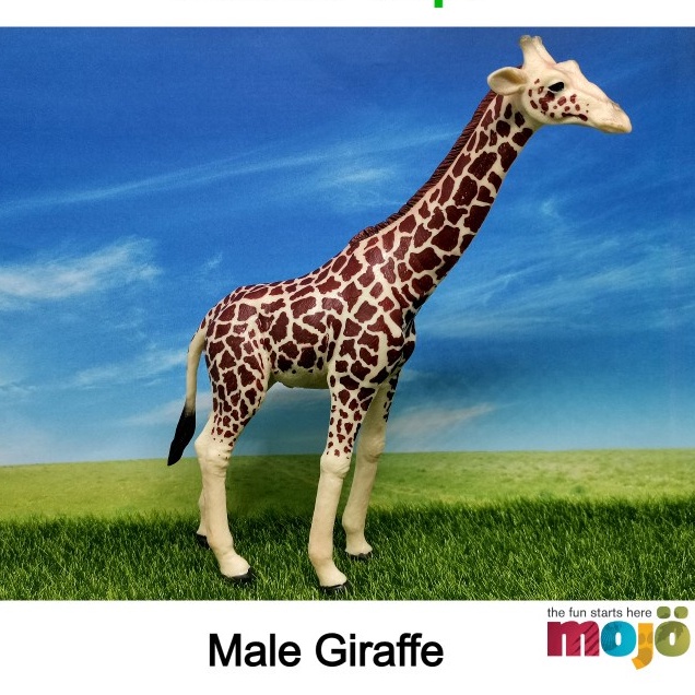 Male Giraffe Animal Figure / Miniatur Mainan Jerapah Jantan by MOJO