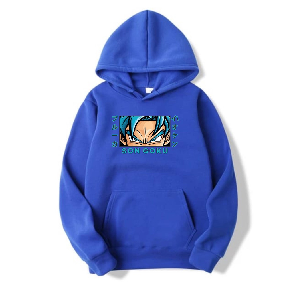 SON GOKU Jumper Hoodie II SON GOKU Sweater Hoodie II Sweter Oblong Topi SIZE M - XL ( Pria &amp; Wanita / Anak &amp; Dewasa )