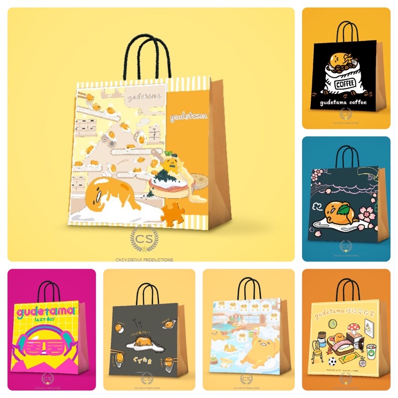 

paperbag gudetama sanrio goodie bag hampers souvenir ulang tahun birthday
