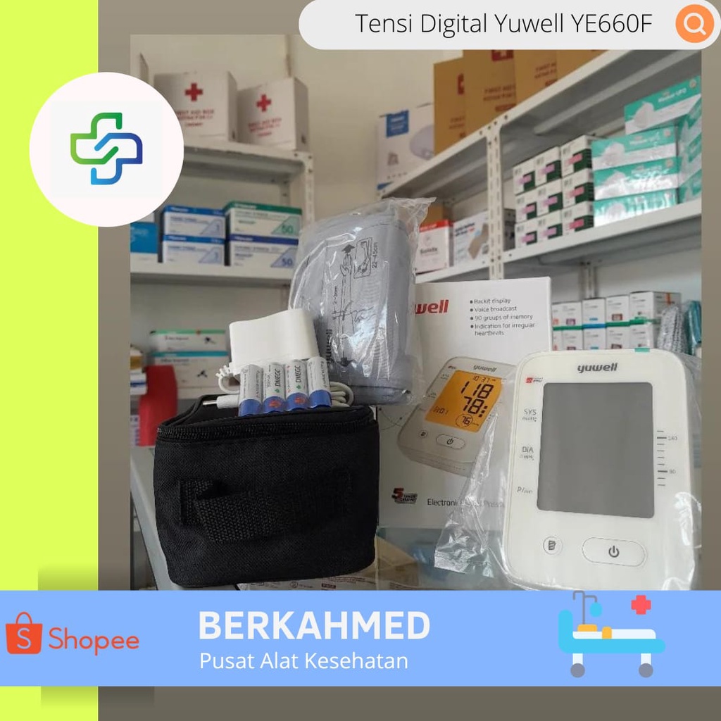 Tensimeter Digital Yuwell YE660F/ Alat Pengukur Darah/ Tensimeter Digital Suara