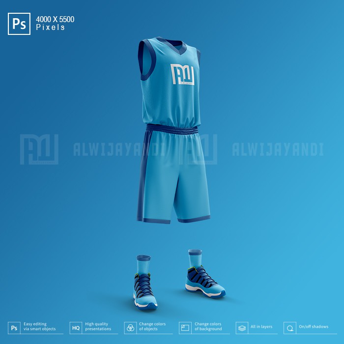 MOCKUP JERSEY BASKET VNECK - RESOLUSI 4000x5500 - FRONT SIDE