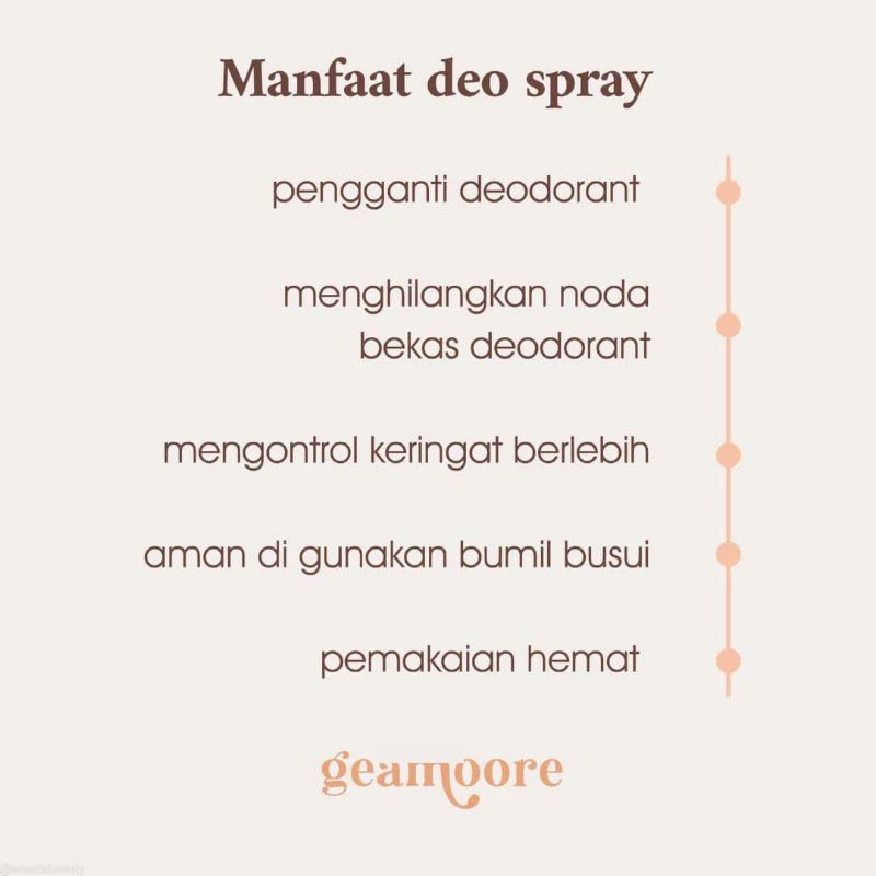 `ღ´ PHINKL `ღ´ Geamoore Deo Spray tawas penghilang bau badan spray deodorant antipepsirant