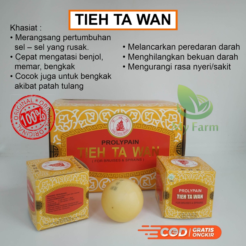 Lumar Tieh Ta Wan Original Cina Obat Bengkak Memar Prolypain Tetawan Jamu Kamlang Herbal Ampuh Mengo