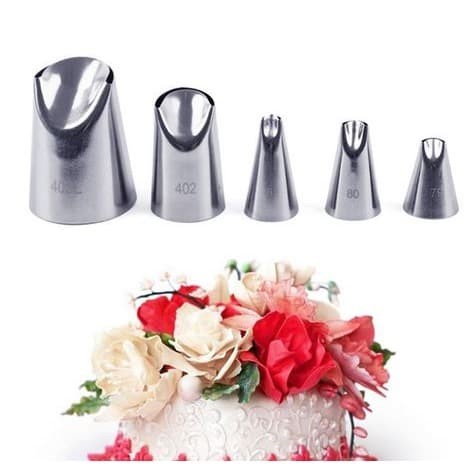 Petal Icing Piping Nozzles #79-81#402#402L (5pcs)