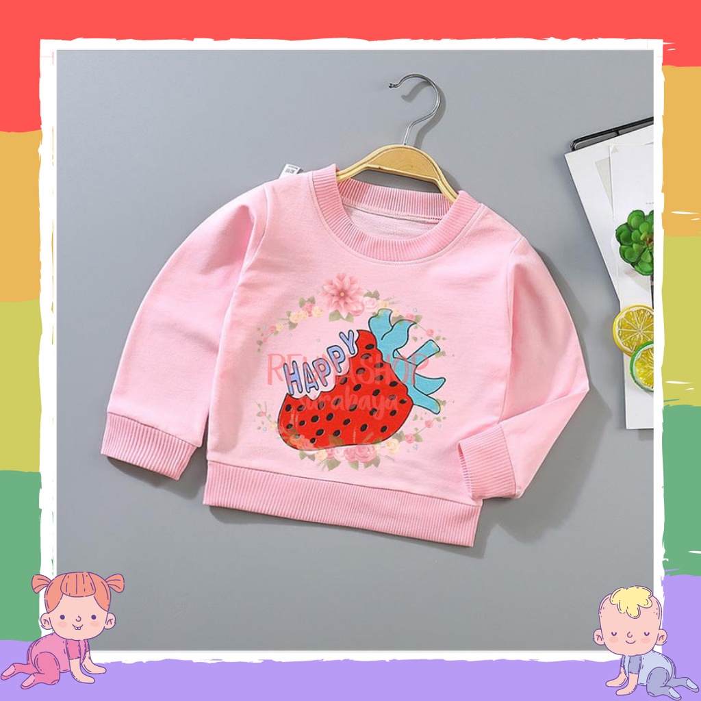 (OA) Atasan Panjang Anak Strawberry candy