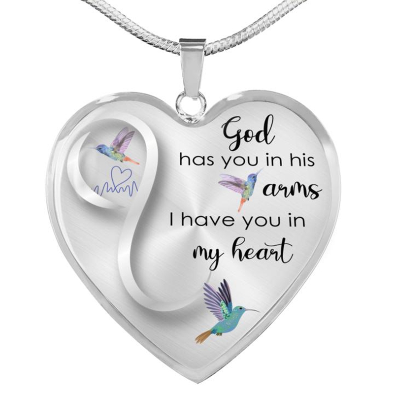 Kalung Memorial Desain God Have You In His Arms Untuk Hadiah