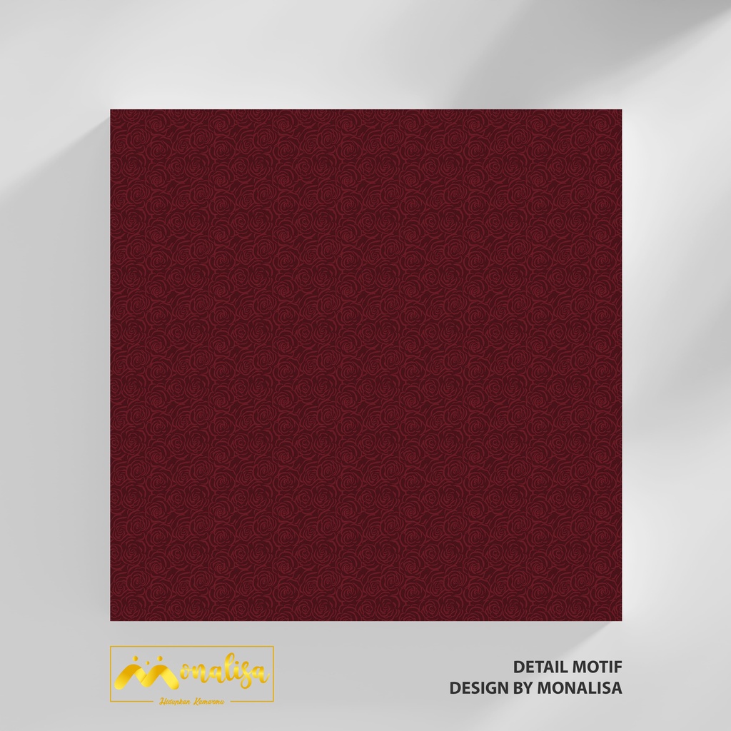Monalisa Emboss Sprei Uk 90/100/120 - Maroon