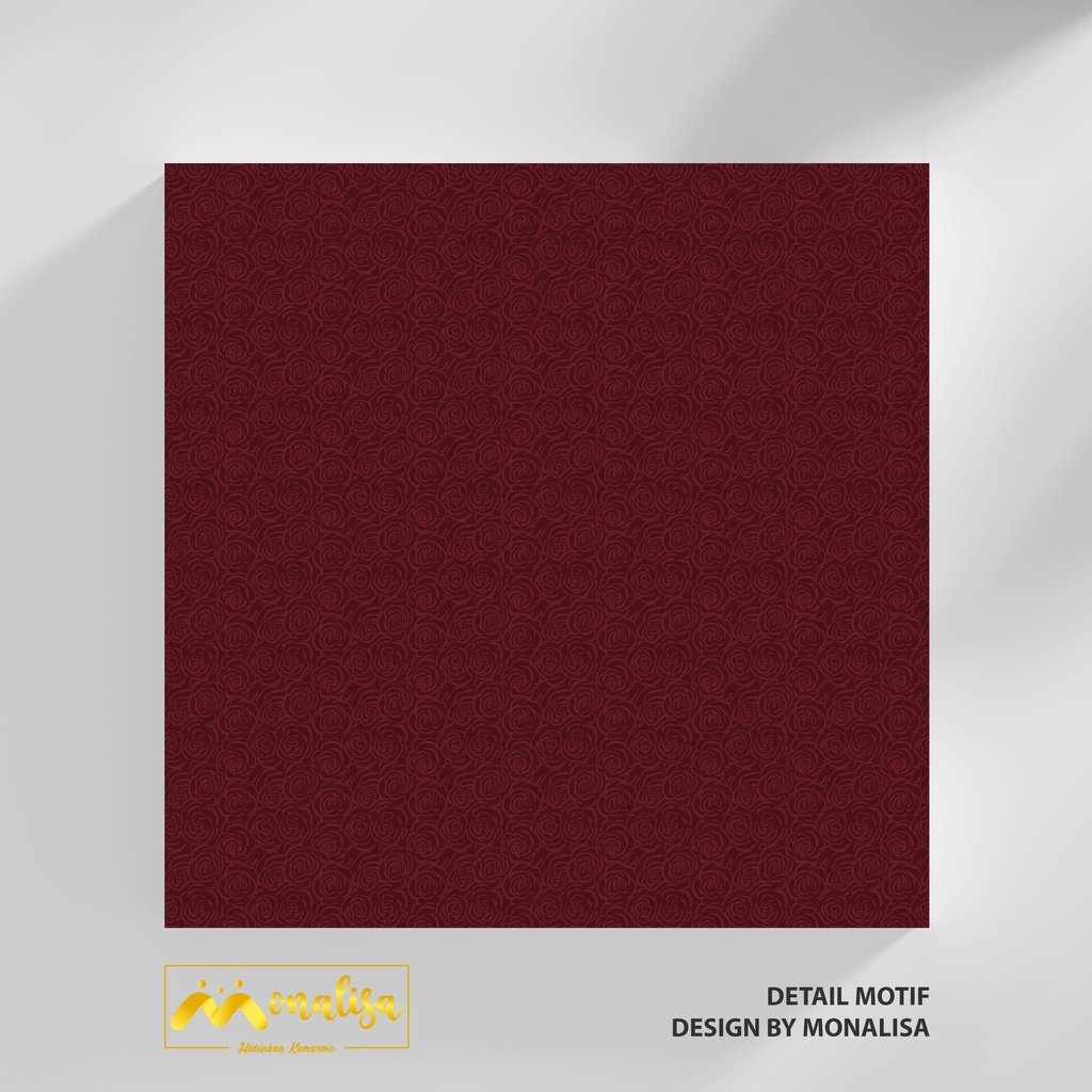 Monalisa Emboss Sprei Uk 90/100/120 - Maroon