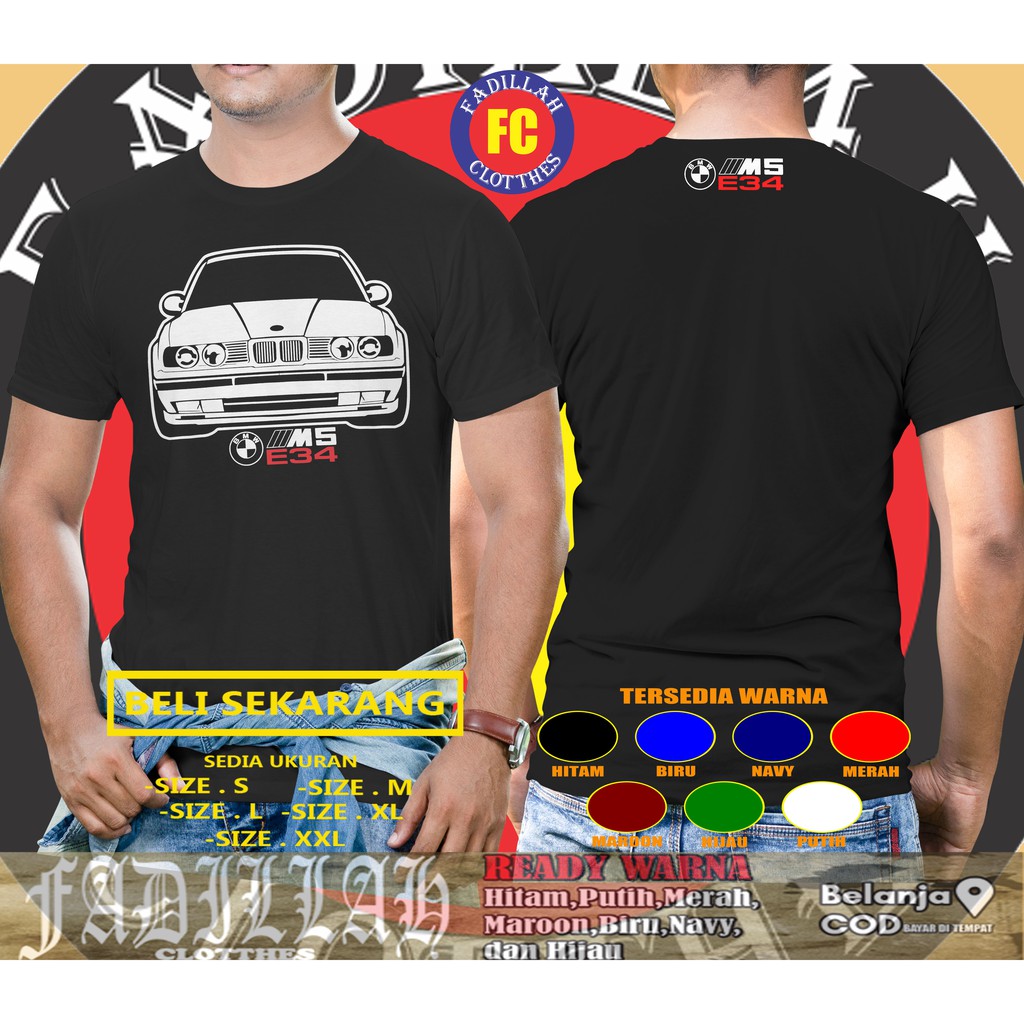 Kaos Mobil BMW M5 E34 v2 Baju Otomotif