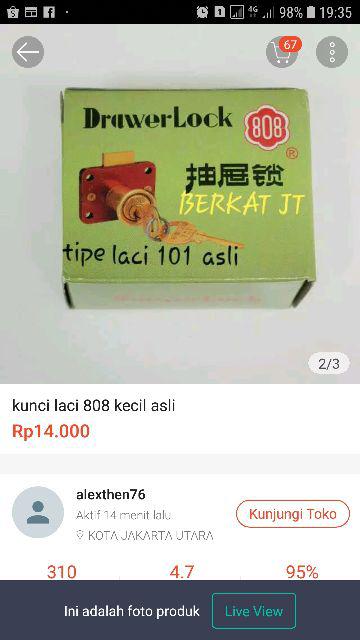 Kunci Laci 808 Kecil Asli/kunci Laci ( Tipe 101 Kecil)