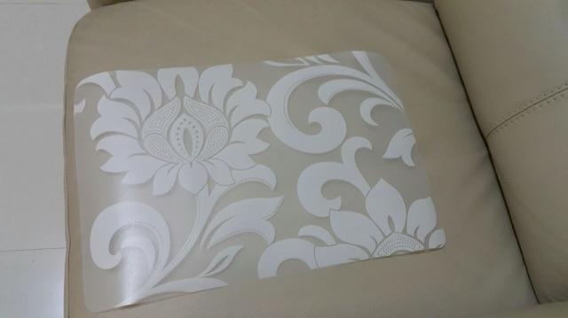 (set) Alas Gelas Piring / Tatakan Makan Transparan Begonia White - Set