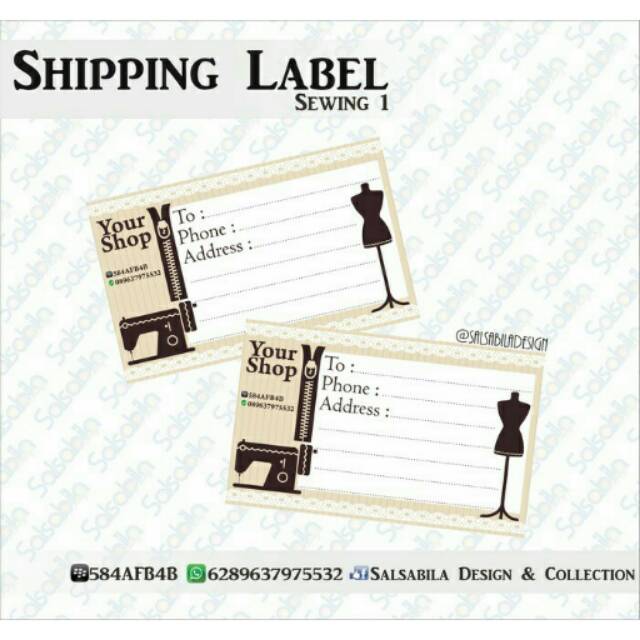 

Sewing 1 stiker pengiriman / label produk