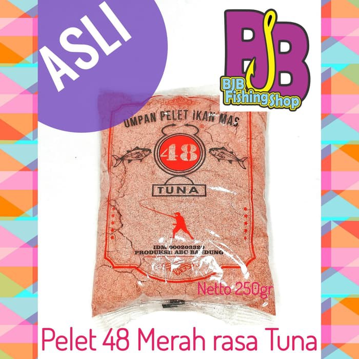 Jual Pelet 48 ASLI Bandung. Rasa TUNA (MERAH) Diskon