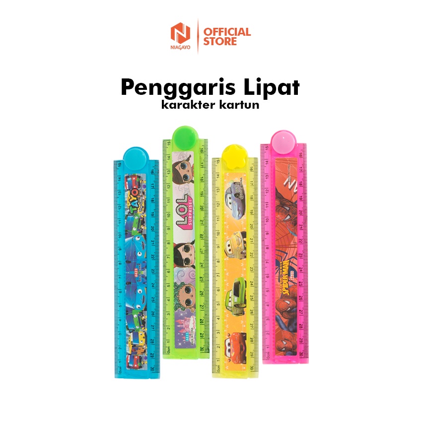 

Penggaris Lipat Karakter Kartun 30 Cm Berwarna