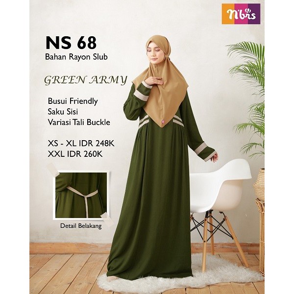 Gamis Muslim Dewasa Gamis Nibras NS 068 Dress Muslim Terbaru 2020