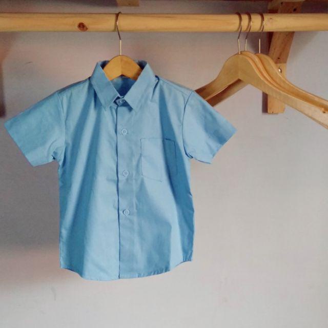 Kemeja Anak Laki Laki Polos Lengan Pendek Casual Aneka Warna Size 1-10 Tahun Grosir Sandaang