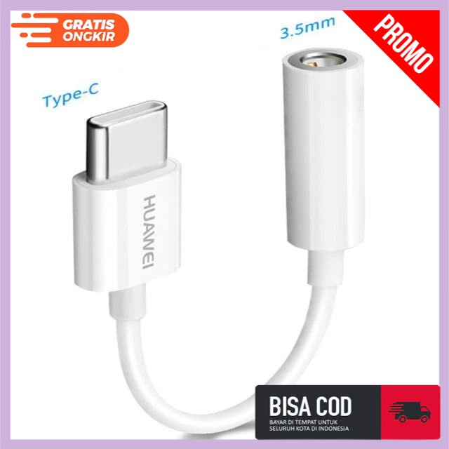 Converter Usb Type C Earphone Headset Handsfree Huawei Original Ori