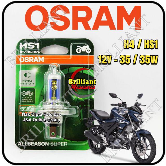 Bohlam Halogen / LED Osram - Lampu Motor - HS1 / H4 - 35w/35w - Original-All Seasion