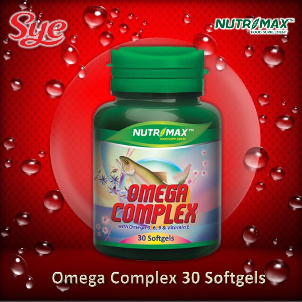 BPOM NUTRIMAX OMEGA COMPLEX WITH OMEGA 3, 6, 9 &amp; VITAMIN E isi 30/ OMEGA 3 / SYE